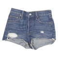 LEVI'S Womens Denim Blue Cut-Off Shorts M W28 Distressed Casual Summer