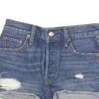 LEVI'S Womens Denim Blue Cut-Off Shorts M W28 Distressed Casual Summer