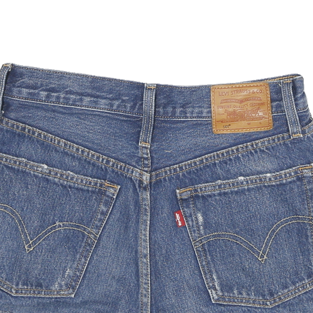 LEVI'S Womens Denim Blue Cut-Off Shorts M W28 Distressed Casual Summer