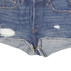 LEVI'S Womens Denim Blue Cut-Off Shorts M W28 Distressed Casual Summer