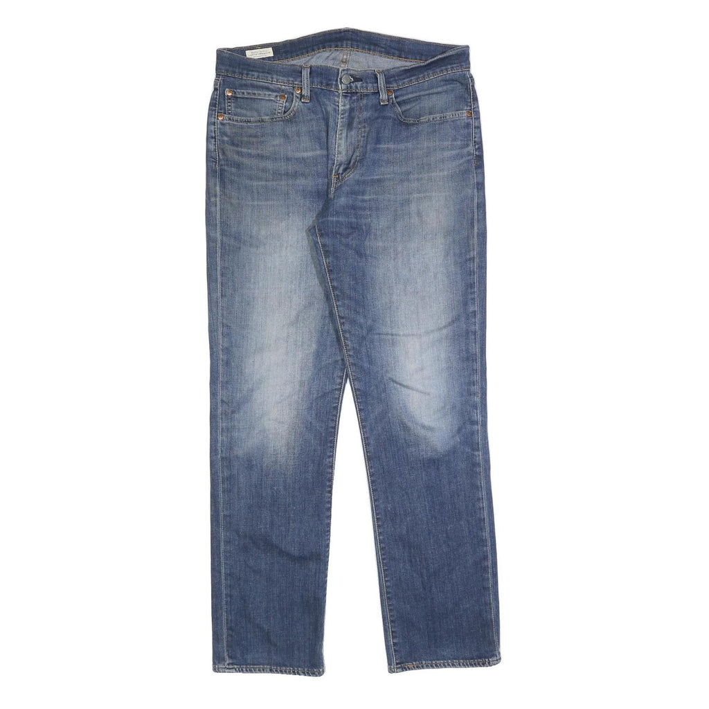 LEVI'S 514 Classic Mens Blue Cotton Blend Denim Medium W34 L32 Classic Fit