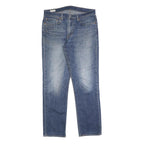 LEVI'S 514 Classic Mens Blue Cotton Blend Denim Medium W34 L32 Classic Fit