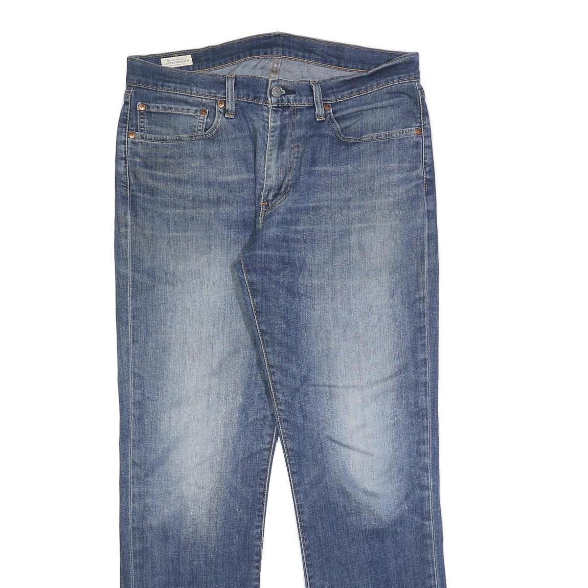 LEVI'S 514 Classic Mens Blue Cotton Blend Denim Medium W34 L32 Classic Fit