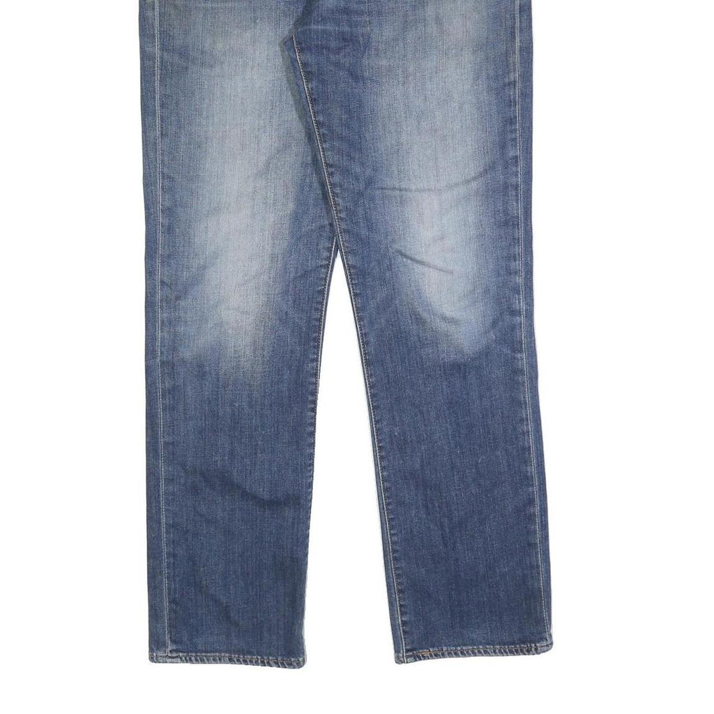 LEVI'S 514 Classic Mens Blue Cotton Blend Denim Medium W34 L32 Classic Fit