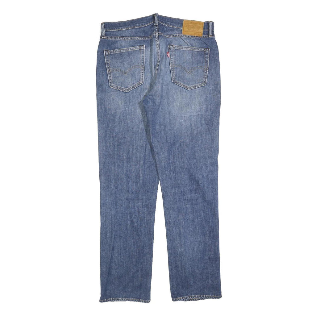 LEVI'S 514 Classic Mens Blue Cotton Blend Denim Medium W34 L32 Classic Fit