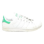 ADIDAS Stan Smith Womens Lace-Up Trainers White & Green Leather UK 4 Classic