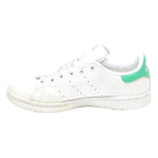 ADIDAS Stan Smith Womens Lace-Up Trainers White & Green Leather UK 4 Classic