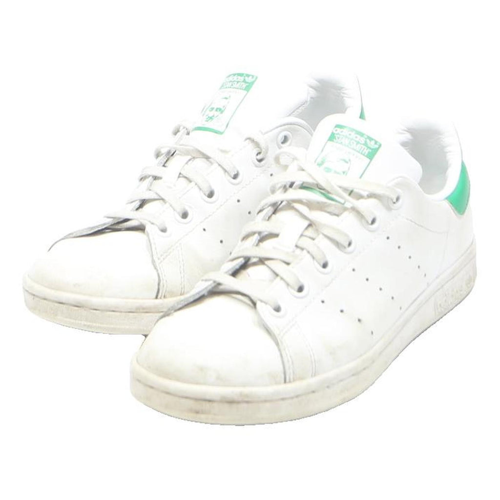 ADIDAS Stan Smith Womens Lace-Up Trainers White & Green Leather UK 4 Classic