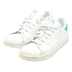 ADIDAS Stan Smith Womens Lace-Up Trainers White & Green Leather UK 4 Classic