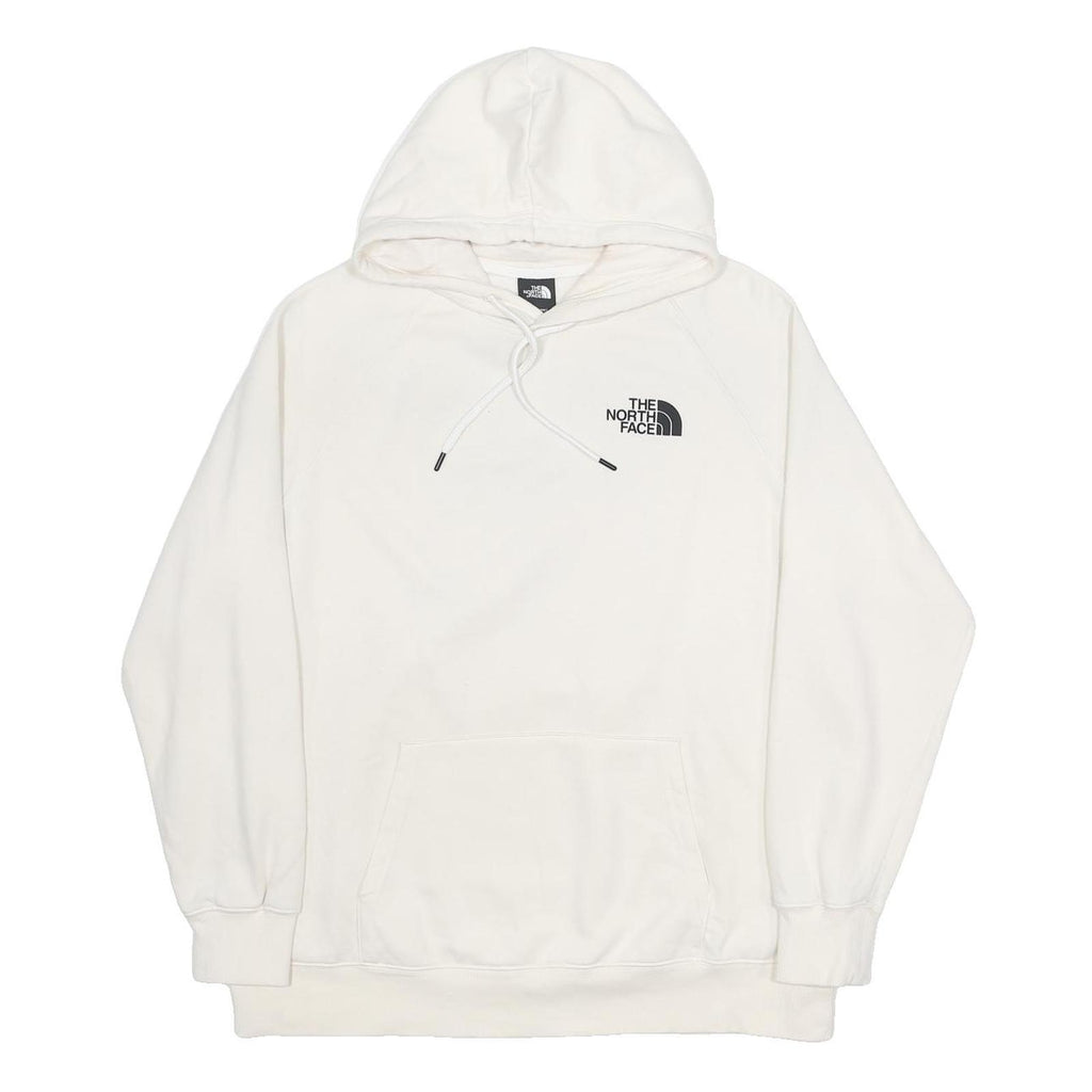 THE NORTH FACE Womens White Hoodie XL Logo Print Cotton Blend Casual Sweatshirt