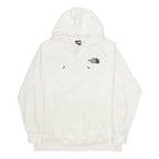 THE NORTH FACE Womens White Hoodie XL Logo Print Cotton Blend Casual Sweatshirt