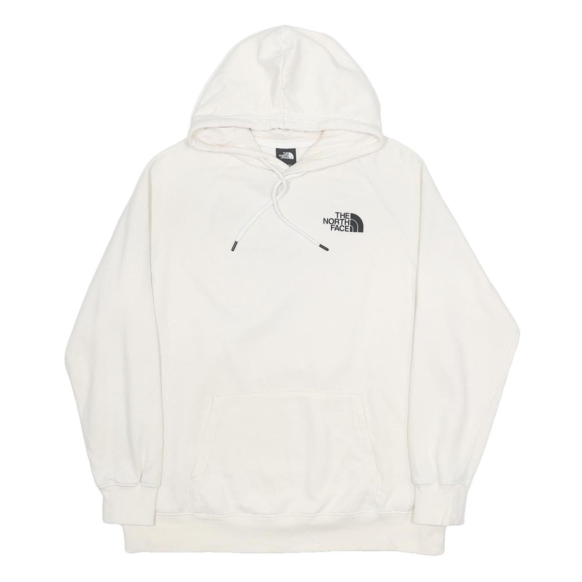 THE NORTH FACE Womens White Hoodie XL Logo Print Cotton Blend Casual Sweatshirt