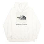 THE NORTH FACE Womens White Hoodie XL Logo Print Cotton Blend Casual Sweatshirt