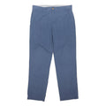 TOMMY HILFIGER Mens Cotton Blend Blue Regular Fit Straight Leg Trousers W34 L32