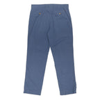TOMMY HILFIGER Mens Cotton Blend Blue Regular Fit Straight Leg Trousers W34 L32