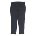 ZARA Womens Cotton Blend Navy Regular Tapered Trousers W32 L27 Work Casual