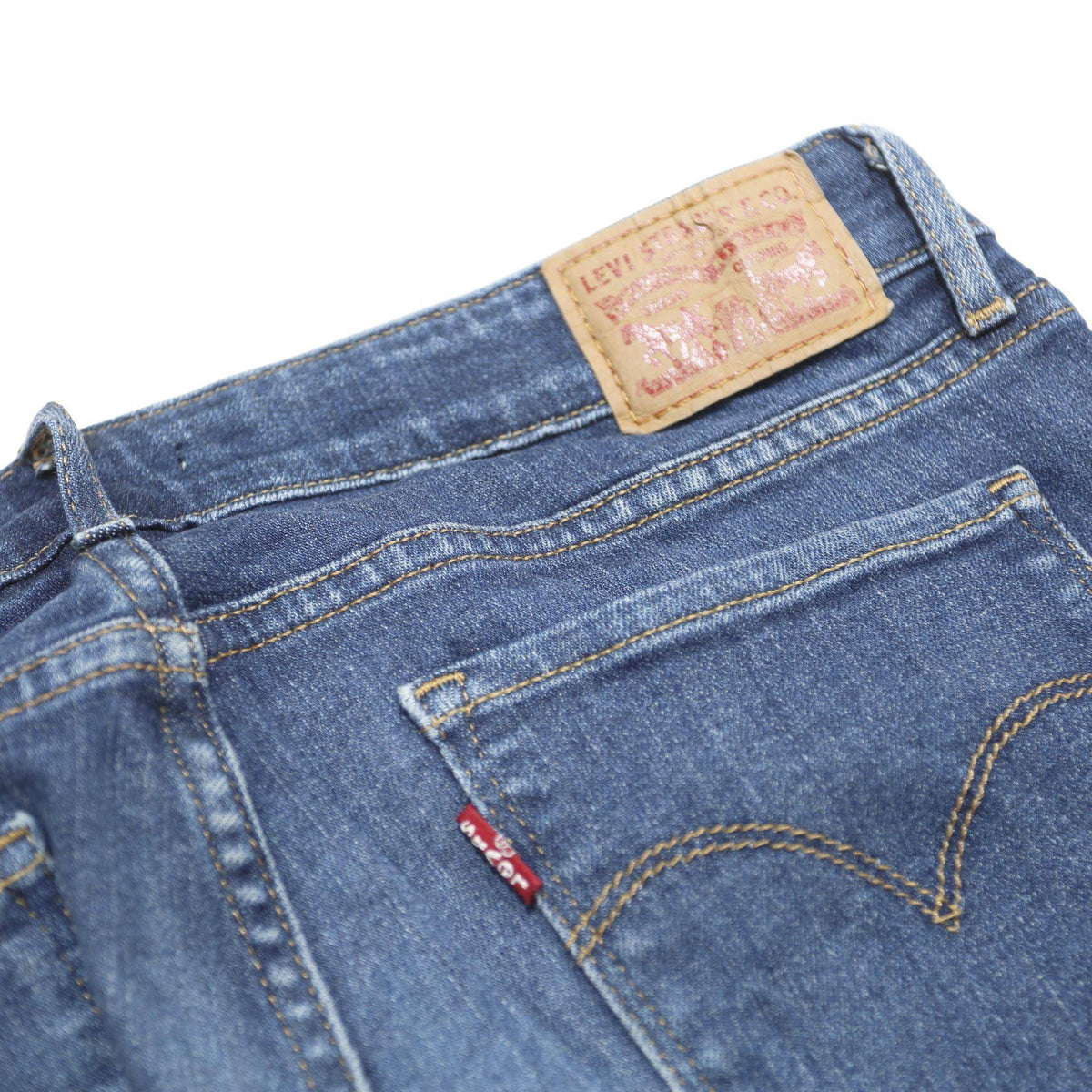 LEVI'S Womens Jeans Blue Slim Skinny Denim Medium W28 L26 Zip 711 Cotton Blend