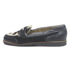 MICHEL JORDI Womens Casual Loafers Black Brown Synthetic UK 5 Slip On Comfort