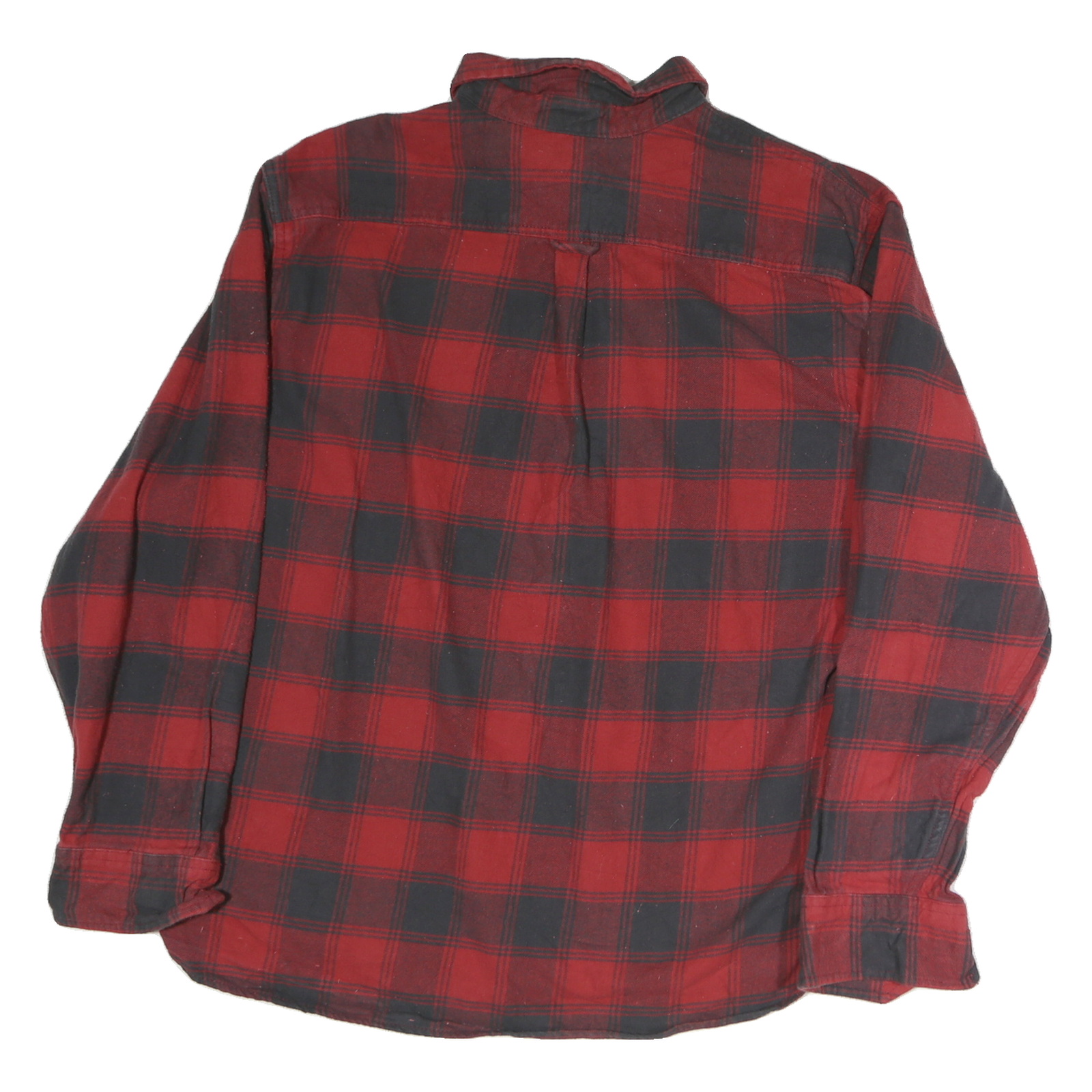 JACHS Mens Red & Black Check Shirt 2XL Cotton Casual Long Sleeve Casual