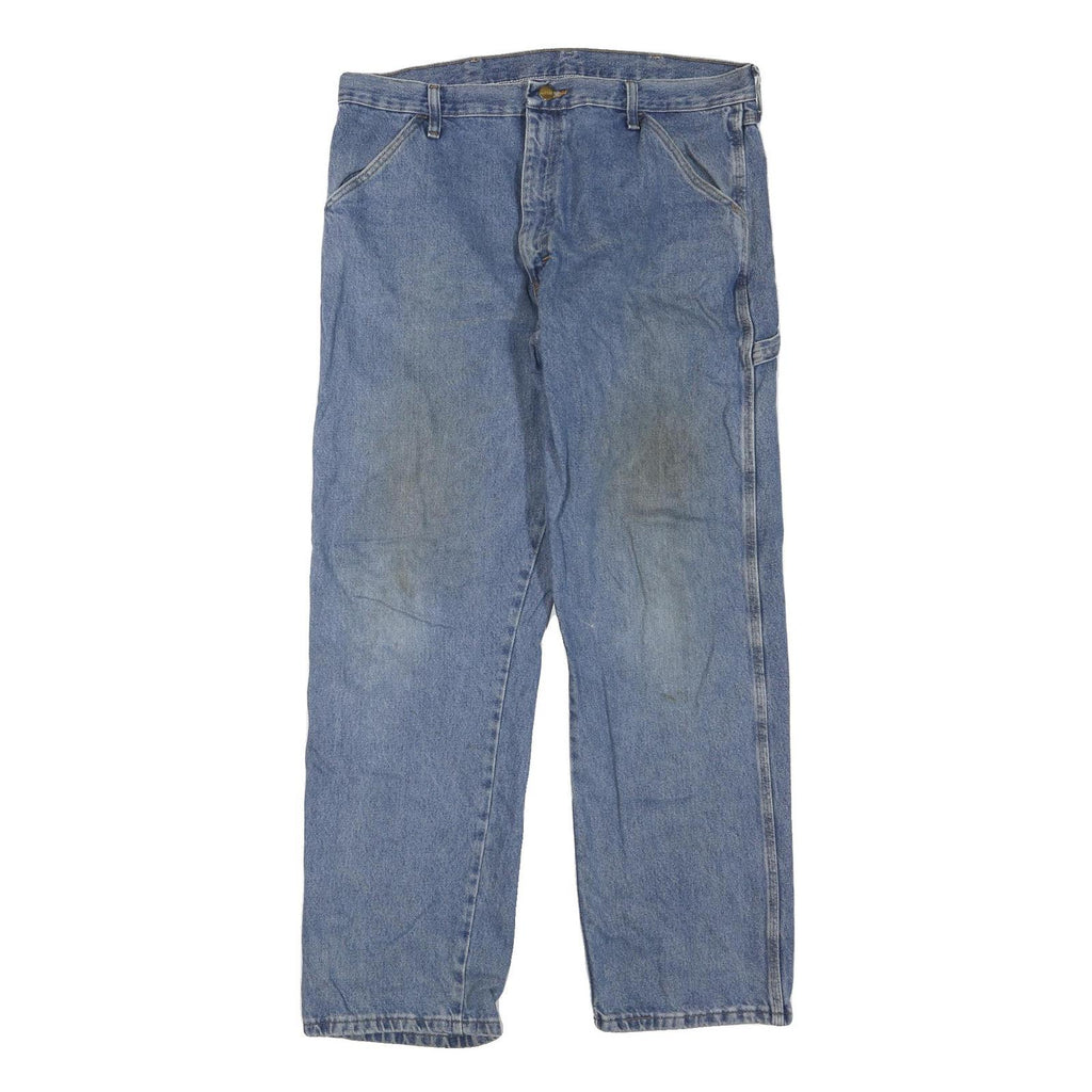 CARHARTT Mens Regular Fit Blue Denim Jeans W38 L32 Workwear Carpenter Style