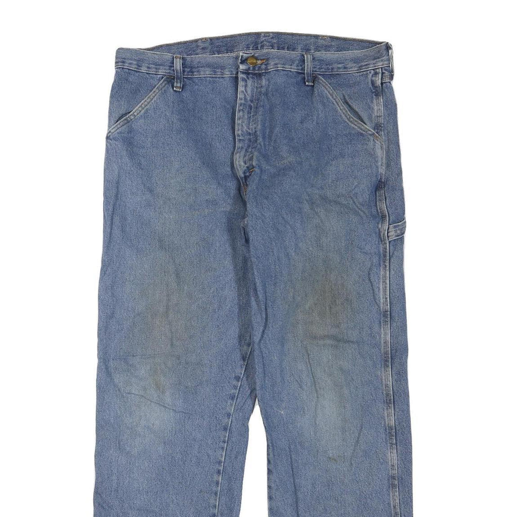 CARHARTT Mens Regular Fit Blue Denim Jeans W38 L32 Workwear Carpenter Style