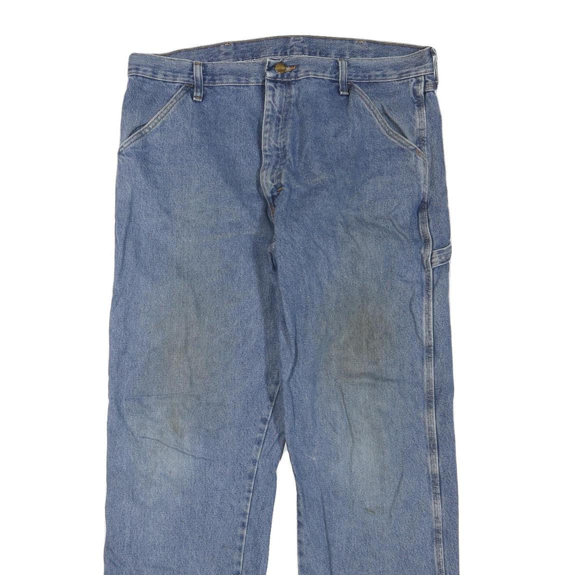 CARHARTT Mens Regular Fit Blue Denim Jeans W38 L32 Workwear Carpenter Style