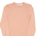 LEVI'S Womens Pink Plain Cotton Blend Jumper Crew Neck Basic Knit Size S