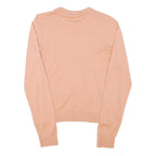 LEVI'S Womens Pink Plain Cotton Blend Jumper Crew Neck Basic Knit Size S