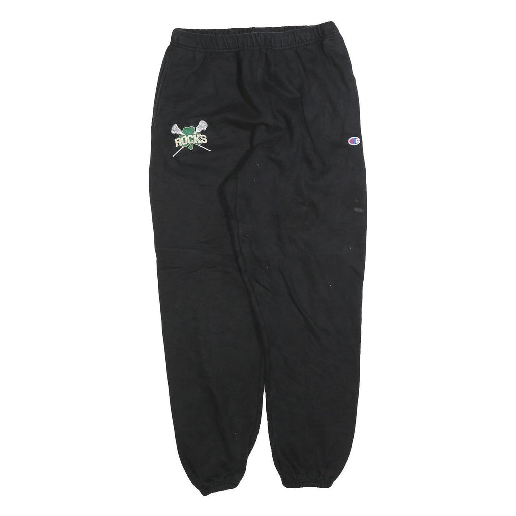 CHAMPION REVERSE WEAVE Womens Joggers Black Lacrosse Logo M W28 L28 Cotton Blend