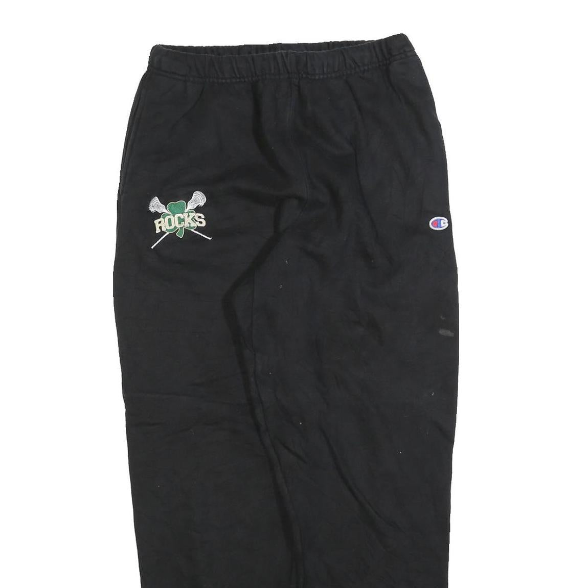CHAMPION REVERSE WEAVE Womens Joggers Black Lacrosse Logo M W28 L28 Cotton Blend