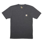 CARHARTT Mens Grey & Cotton Blend Classic Fit S Short Sleeve Crew Neck Pocket