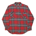 GREATLAND SPORTSWEAR Mens Red & Grey Check Shirt XL Cotton Long Sleeve Casual