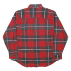 GREATLAND SPORTSWEAR Mens Red & Grey Check Shirt XL Cotton Long Sleeve Casual