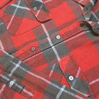 GREATLAND SPORTSWEAR Mens Red & Grey Check Shirt XL Cotton Long Sleeve Casual
