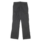 Womens Black Relaxed Cargo Trousers W30 L31 Cotton Blend Zip Pockets Casual