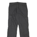 Womens Black Relaxed Cargo Trousers W30 L31 Cotton Blend Zip Pockets Casual