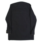 KEZEM Tunic Mens Plain Shirt Black Long Sleeve M