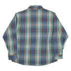 FIELD & STREAM Mens Blue & Green Check Shirt XL Cotton Long Sleeve Casual