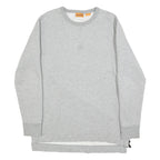 TIMBERLAND Mens Grey Sweatshirt L Crew Neck Cotton Blend Pullover Logo