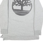 TIMBERLAND Mens Grey Sweatshirt L Crew Neck Cotton Blend Pullover Logo