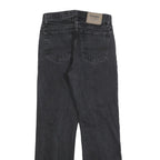 WRANGLER Mens Regular Fit Black Denim Jeans W28 L30 Classic Zip Cotton Blend