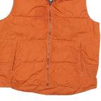 MERONA Mens Orange Jacket L Polyester Blend Quilted Puffer Zip Casual Outerwear