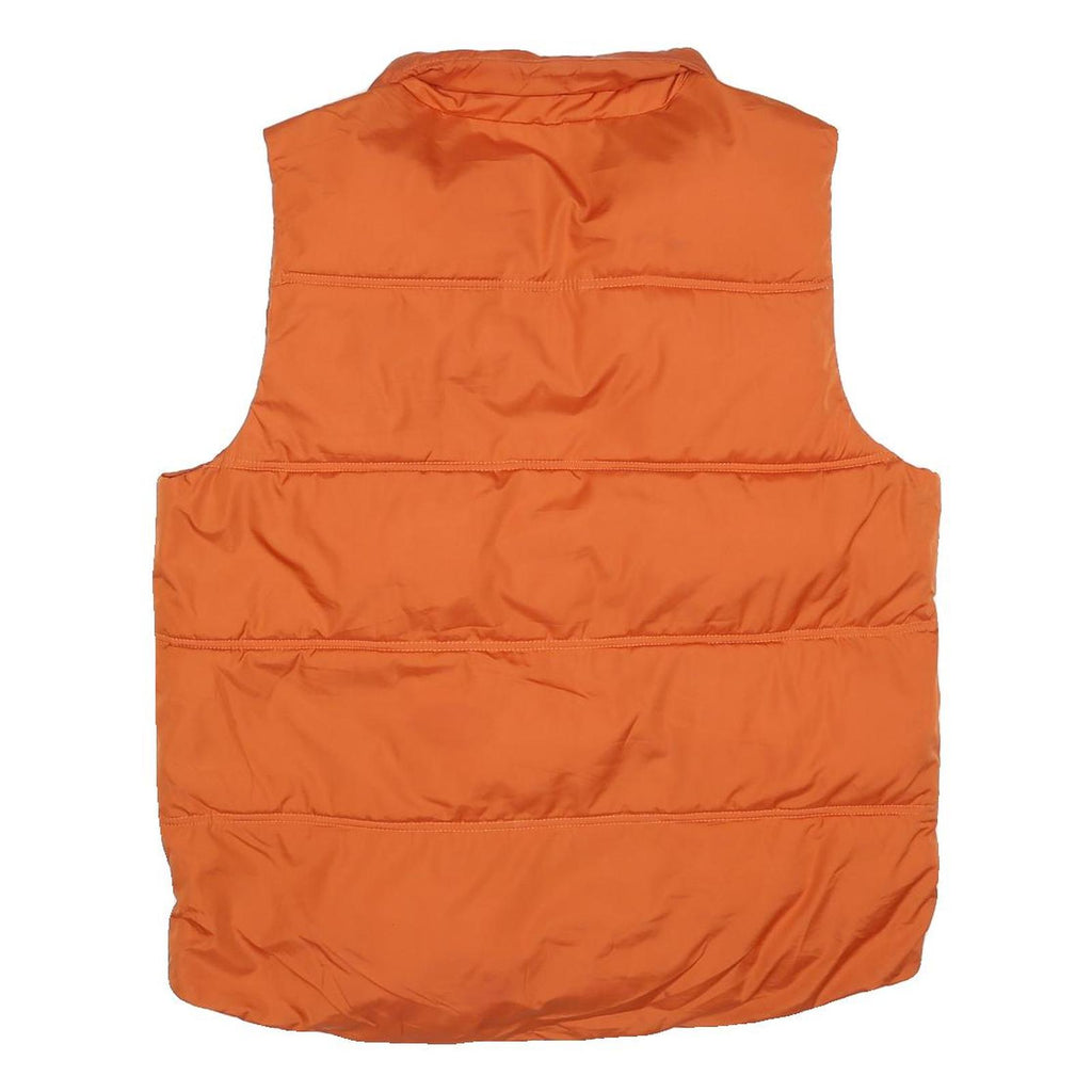 MERONA Mens Orange Jacket L Polyester Blend Quilted Puffer Zip Casual Outerwear