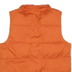 MERONA Mens Orange Jacket L Polyester Blend Quilted Puffer Zip Casual Outerwear