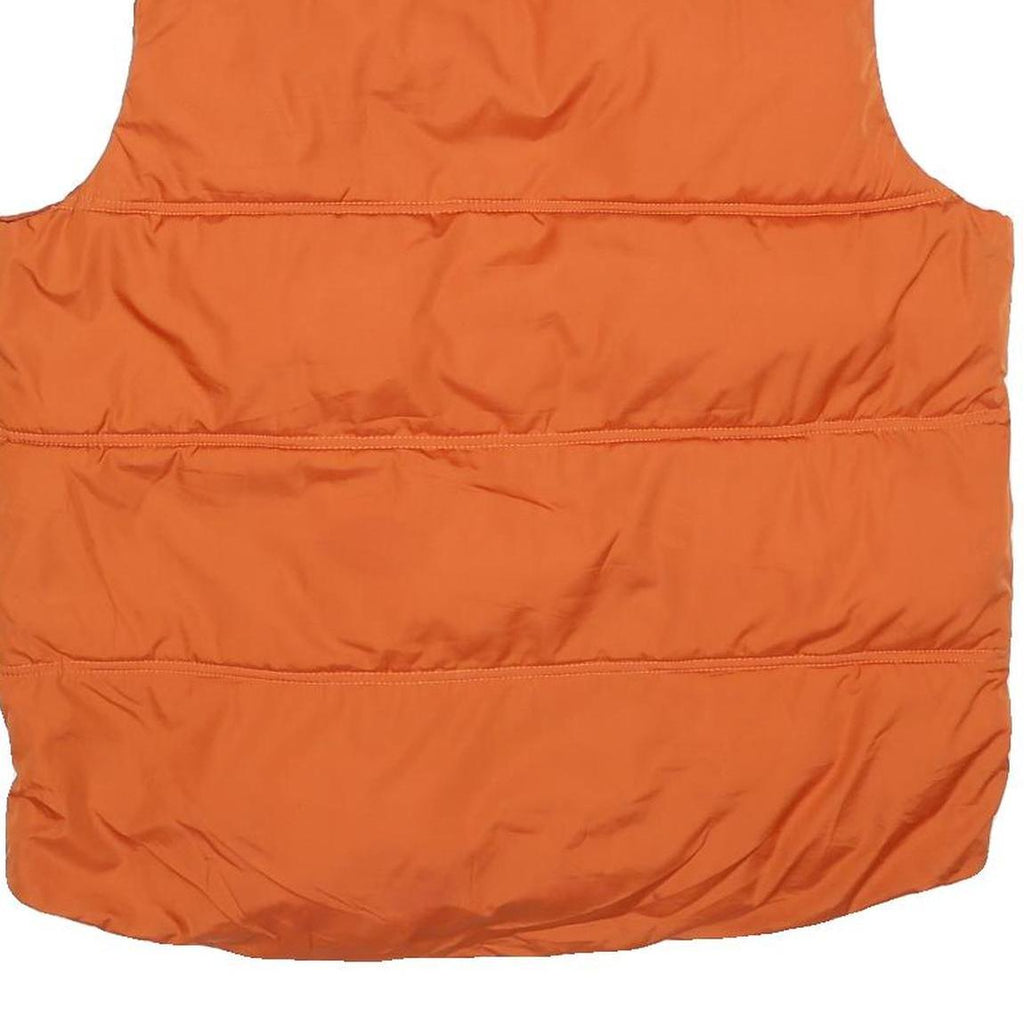 MERONA Mens Orange Jacket L Polyester Blend Quilted Puffer Zip Casual Outerwear