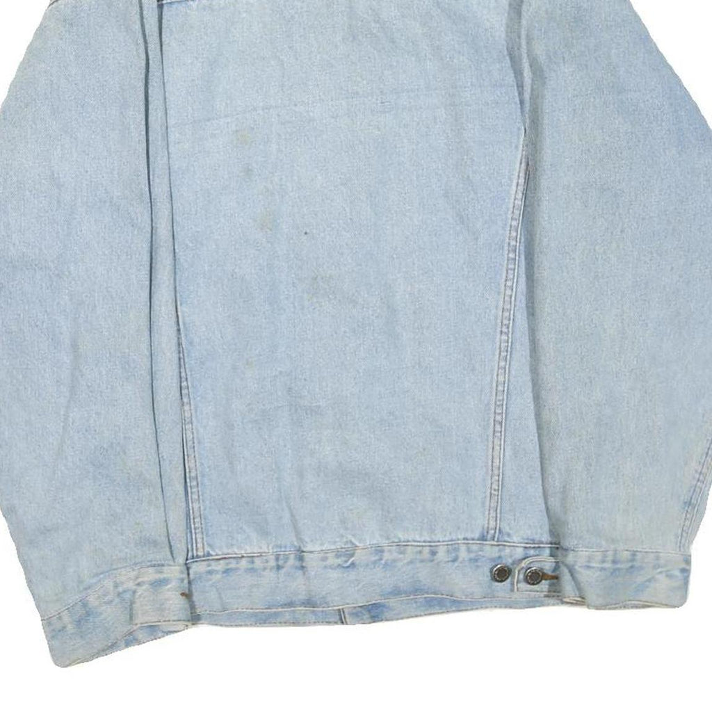 WRANGLER Mens Blue Denim Jacket S Cotton Blend Button Closure Classic Fit