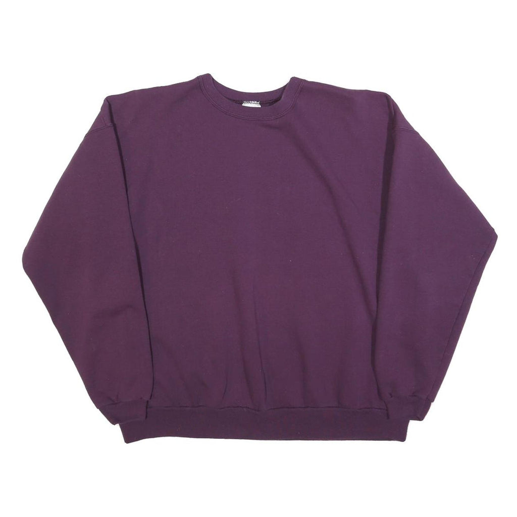 HANES Womens Purple Crew Neck XL Sweatshirt Cotton Blend Casual Pullover