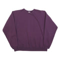 HANES Womens Purple Crew Neck XL Sweatshirt Cotton Blend Casual Pullover