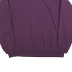 HANES Womens Purple Crew Neck XL Sweatshirt Cotton Blend Casual Pullover