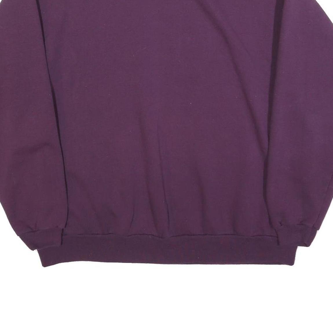 HANES Womens Purple Crew Neck XL Sweatshirt Cotton Blend Casual Pullover
